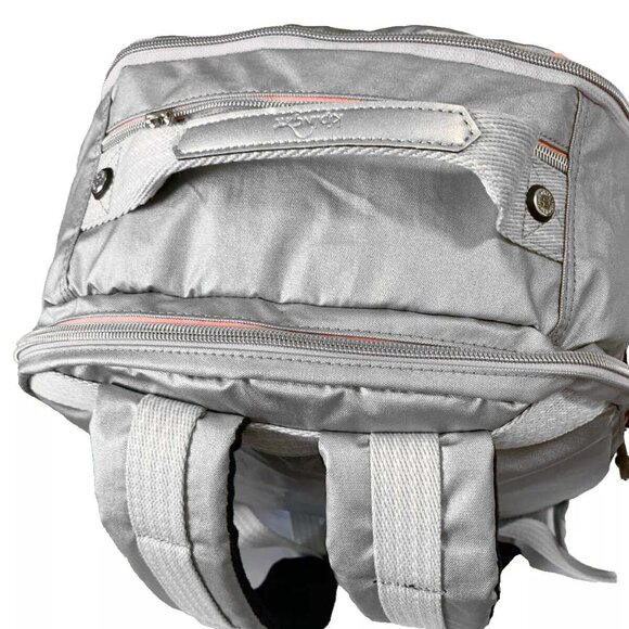 brand new Extra Large 47cm xl 17" Laptop Kipling Seoul Backpack silver - Picture 7 of 12